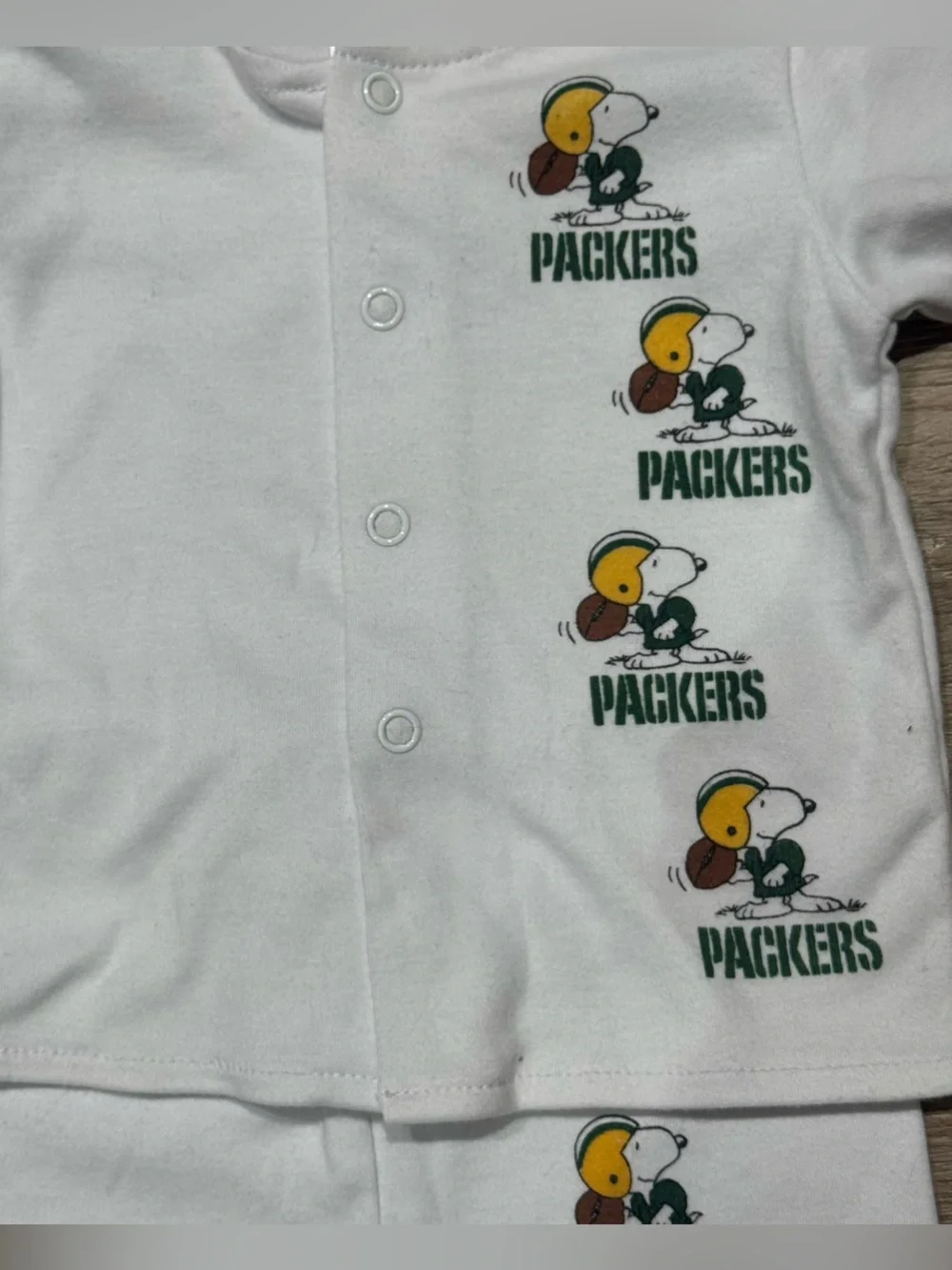 Green Bay Packers and Peanuts Infant Matching Set with Hat